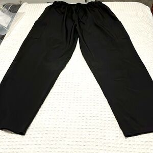 Black Drawstring Pants with Pockets